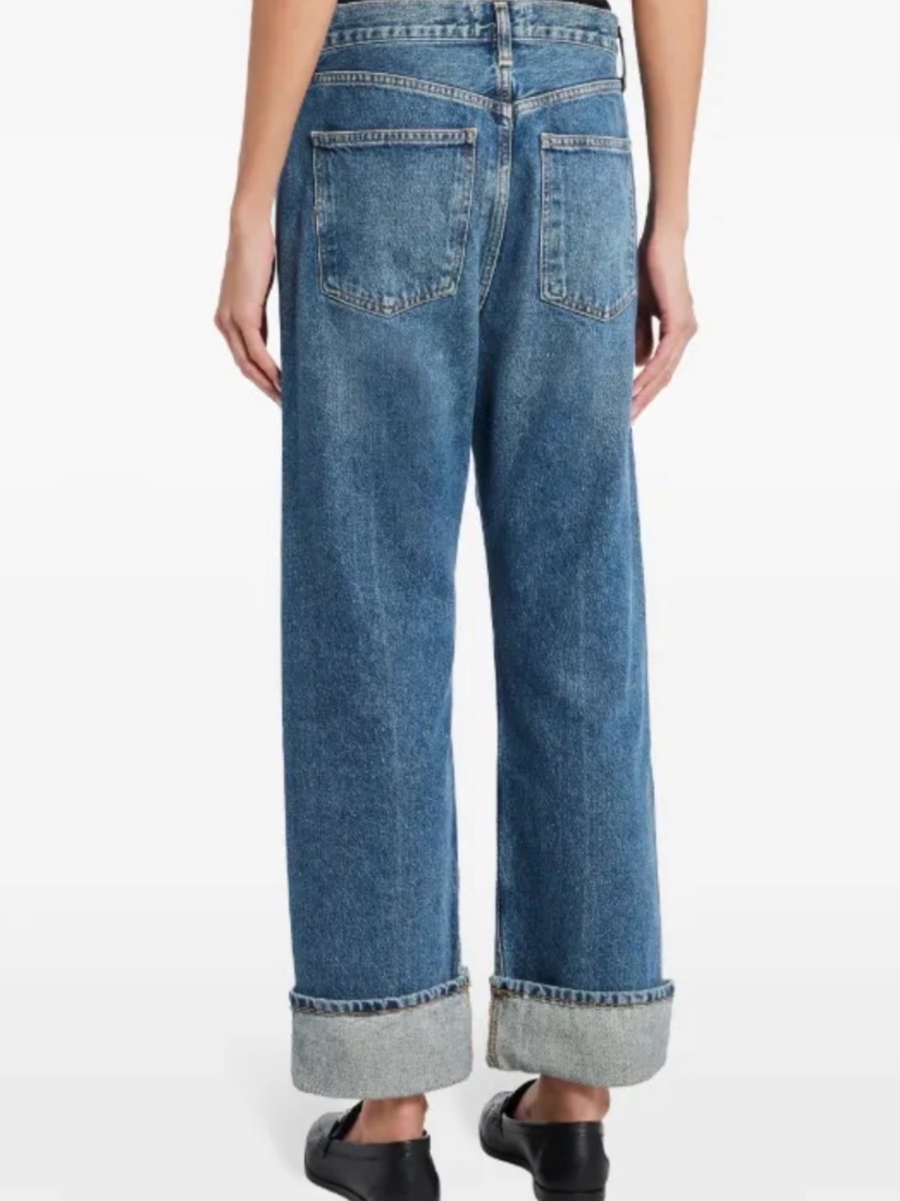 Agolde Fran Button-Fly Medium Wash Blue Jeans Size 28 - Picture 12 of 15